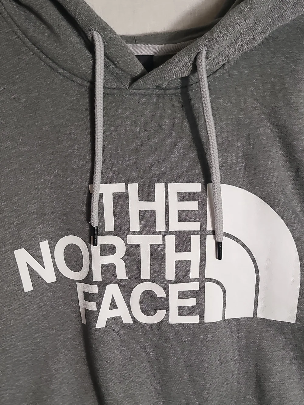 The North Face Men's Gray Logo Hoodie Sweatshirt Size Large